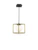 NOVA LUCE závěsné svítidlo JULIET mosaz a černý kov bílé opálové sklo E14 1x12W IP20 bez žárovky 9206401