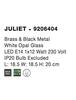 NOVA LUCE stropní svítidlo JULIET mosaz a černý kov bílé opálové sklo E14 1x12W IP20 bez žárovky 9206404