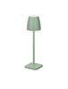 NOVA LUCE venkovní stolní lampa COLT olivově zelený litý hliník a akryl LED 2W 3000K IP54 62st. 5V DC vypínač na těle USB kabel stmívatelné 9223414