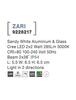 NOVA LUCE venkovní nástěnné svítidlo ZARI bílý hliník a sklo Cree LED 2x2W 3000K 100-240V 2x38st. IP54 světlo ve dvou směrech 9226217