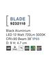 NOVA LUCE zapuštěné svítidlo BLADE černý hliník LED 12W 3000K 38st. IP65 výklopné 9232118
