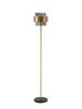 NOVA LUCE stojací lampa SIANNA kouřové sklo mosazný zlatý kov E27 1x12W 230V IP20 bez žárovky 9236410