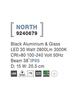NOVA LUCE venkovní reflektor NORTH černý hliník a sklo LED 30W 3000K 100-240V 38st. IP65 9240679
