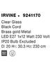NOVA LUCE závěsné svítidlo IRVINE čiré sklo černý kabel mosazný zlatý kov E27 1x12W 230V IP20 bez žárovky 9241170