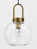 NOVA LUCE závěsné svítidlo IRVINE čiré sklo černý kabel mosazný zlatý kov E27 1x12W 230V IP20 bez žárovky 9241170