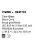 NOVA LUCE závěsné svítidlo IRVINE čiré sklo černý kabel mosazný zlatý kov E27 4x12W 230V IP20 bez žárovky 9241180
