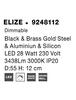 NOVA LUCE stropní svítidlo ELIZE černá a mosazná zlatá ocel, hliník a silikon LED 28W 230V 3000K IP20 stmívatelné 9248112