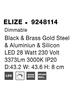 NOVA LUCE stropní svítidlo ELIZE černá a mosazná zlatá ocel, hliník a silikon LED 28W 230V 3000K IP20 stmívatelné 9248114