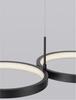 NOVA LUCE závěsné svítidlo MAGNUS černý hliník a akryl LED 41W 230V 3000K IP20 stmívatelné 9248117