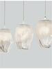 NOVA LUCE závěsné svítidlo ICE bílé sklo s přechody a bílý kov G9 5x5W 230V IP20 bez žárovky 9260235
