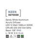 NOVA LUCE venkovní nástěnné svítidlo KEEN bílý hliník akrylový difuzor LED 12W 3000K 220-240V 108st. IP65 9270028