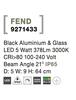 NOVA LUCE venkovní sloupkové svítidlo FEND černý hliník a sklo LED 5W 3000K 100-240V 21st. IP65 9271433