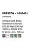 NOVA LUCE závěsné svítidlo PRESTON antický zlatý mosazný hliník a akryl LED 25W 230V 3000K IP20 stmívatelné 9285401