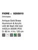 NOVA LUCE závěsné svítidlo FIORE antický zlatý mosazný hliník a akryl LED 80W 230V 3000K IP20 stmívatelné 9285810