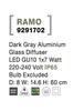 NOVA LUCE venkovní sloupkové svítidlo RAMO tmavě šedý hliník skleněný difuzor GU10 1x7W 220-240V IP65 bez žárovky 9291702