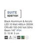 NOVA LUCE venkovní nástěnné svítidlo SUITE černý hliník a akryl LED 10W 3000K 100-240V 140st. IP54 9297191