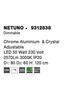 NOVA LUCE závěsné svítidlo NETUNO chromovaný hliník a křišťál nastavitelné LED 50W 230V 3000K IP20 stmívatelné 9312838