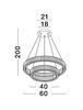 NOVA LUCE závěsné svítidlo AURELIA chromovaný kov a křišťál LED 46W 230V 3500K IP20 stmívatelné 9333068