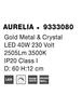 NOVA LUCE stropní svítidlo AURELIA zlatý kov a křišťál LED 19W 230V 3500K IP20 stmívatelné 9333080