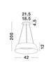 NOVA LUCE závěsné svítidlo ALBA bílý hliník šampaň a zlatá LED 40W 230V 3000K IP20 stmívatelné 9345655