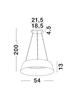 NOVA LUCE závěsné svítidlo ALBA bílý hliník šampaň a zlatá LED 50W 230V 3000K IP20 stmívatelné 9345657