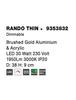NOVA LUCE stropní svítidlo RANDO THIN kartáčovaný zlatý hliník a akryl LED 30W 230V 3000K IP20 stmívatelné 9353832