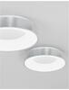 NOVA LUCE stropní svítidlo RANDO THIN broušený stříbrný hliník a akryl LED 30W 230V 3000K IP20 stmívatelné 9353834