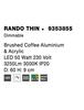 NOVA LUCE stropní svítidlo RANDO THIN broušený kávově hnědý hliník a akryl LED 50W 230V 3000K IP20 stmívatelné 9353855