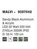 NOVA LUCE závěsné svítidlo MALVI černý hliník a akryl LED 32W 230V2745lm 3000K IP20 9357042