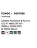 NOVA LUCE stropní svítidlo FUNGO chromovaný hliník a akryl LED 47W 230V 3000K IP20 stmívatelné 9357085
