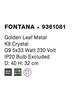 NOVA LUCE stropní svítidlo FONTANA plátkované zlato kov K9 křišťál G9 5x5W 230V IP20 bez žárovky 9361081
