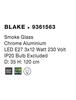 NOVA LUCE závěsné svítidlo BLAKE kouřové sklo chromovaný hliník E27 3x12W 230V IP20 bez žárovky 9361563