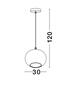 NOVA LUCE závěsné svítidlo JADE kouřové foukané sklo a nikl satén kov E27 1x12W IP20 bez žárovky 9361723