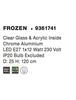 NOVA LUCE závěsné svítidlo FROZEN čiré sklo a akryl uvnitř chromovaný hliník E27 1x12W IP20 bez žárovky 9361741