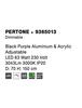 NOVA LUCE závěsné svítidlo PERTONE černý fialový hliník a akryl nastavitelné LED 63W 230V 3000K IP20 stmívatelné 9365013