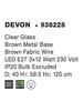 NOVA LUCE závěsné svítidlo DEVON čiré sklo hnědá kovová základna hnědý kabel E14 3x5W IP20 bez žárovky 938228