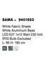 NOVA LUCE stojací lampa SAMA bílé stínidlo bílá hliníková základna E27 1x12W 230V IP20 bez žárovky 9401653