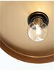 NOVA LUCE závěsné svítidlo GARNI zlatý kov černý PVC kabel E27 1x12W 230V IP20 bez žárovky 9417050
