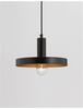 NOVA LUCE závěsné svítidlo GARNI černý kov zvenku zlatá uvnitř černý PVC kabel E27 1x12W 230V IP20 bez žárovky 9417053
