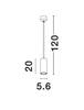 NOVA LUCE závěsné svítidlo AILA černý hliník GU10 1x10W IP20 220-240V bez žárovky 9419422