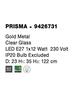 NOVA LUCE závěsné svítidlo PRISMA zlatý kov čiré sklo E27 1x12W 230V IP20 bez žárovky 9426731