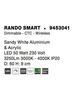 NOVA LUCE stropní svítidlo RANDO SMART bílý hliník a akryl LED 50W 230V 3000K - 4000K IP20 Tuya stmívatelné 9453041