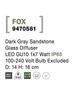 NOVA LUCE venkovní sloupkové svítidlo FOX tmavě šedý pískovec skleněný difuzor GU10 1x7W 100-240V bez žárovky IP65 9470581