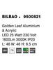 NOVA LUCE stropní svítidlo BILBAO plátkovaný zlatý hliník a akryl LED 25W 230V 3000K IP20 9500821