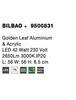 NOVA LUCE stropní svítidlo BILBAO plátkovaný zlatý hliník a akryl LED 42W 230V 3000K IP20 stmívatelné 9500831