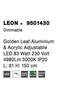 NOVA LUCE závěsné svítidlo LEON plátkovaný zlatý hliník a akryl nastavitelné LED 83W 230V 3000K IP20 stmívatelné 9501430