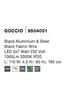 NOVA LUCE závěsné svítidlo GOCCIO černý hliník a ocel černý kabel LED 5x7W 230V 3000K IP20 9504001