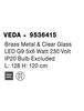 NOVA LUCE závěsné svítidlo VEDA mosazný kov a čiré sklo G9 5x6W 230V IP20 bez žárovky 9536415