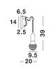 NOVA LUCE nástěnné svítidlo VEDA černý kov a čiré sklo G9 1x6W 230V IP20 bez žárovky 9536416