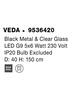 NOVA LUCE závěsné svítidlo VEDA černý kov a čiré sklo G9 5x6W 230V IP20 bez žárovky 9536420